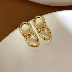 Geometric Chain Dangle Earrings for Women