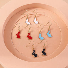 4pairs Rabbit Dangle Earrings - Style Jewelry Gift For Women