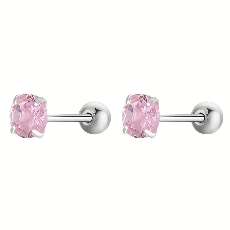 Zircon Stud Earrings Delicate Gift For Women Girls