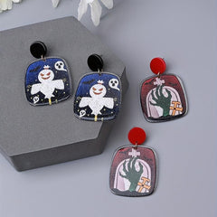 Halloween Ghost Tomb Monster Claw Dangle Earrings Acrylic Jewelry