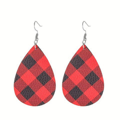 6 Pairs Christmas Tree Droplet Snowman Dangle Earrings Set