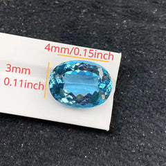 4pcs Natural Aquamarine Loose Gemstones for Jewelry Making DIY