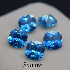 4pcs Natural Aquamarine Loose Gemstones for Jewelry Making DIY