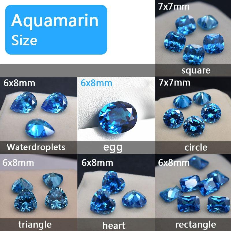 4pcs Natural Aquamarine Loose Gemstones for Jewelry Making DIY