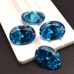 4pcs Natural Aquamarine Loose Gemstones for Jewelry Making DIY
