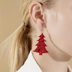 Christmas Tree Dangle Earrings Festive Party Jewelry
