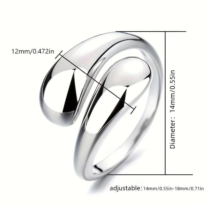 925 Silver Wrap Ring Polish Surface Daily Outfits Dainty Party Accessor