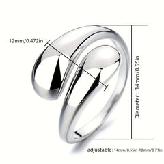 925 Silver Wrap Ring Polish Surface Daily Outfits Dainty Party Accessor