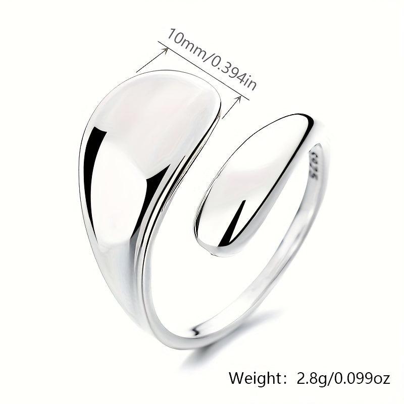 925 Silver Wrap Ring Polish Surface Daily Outfits Dainty Party Accessor