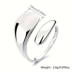 925 Silver Wrap Ring Polish Surface Daily Outfits Dainty Party Accessor
