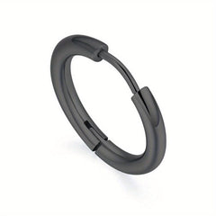 Stainless Steel 18K Plated Hoop Earrings - Daily Wear Accessories