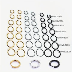 Stainless Steel 18K Plated Hoop Earrings - Daily Wear Accessories