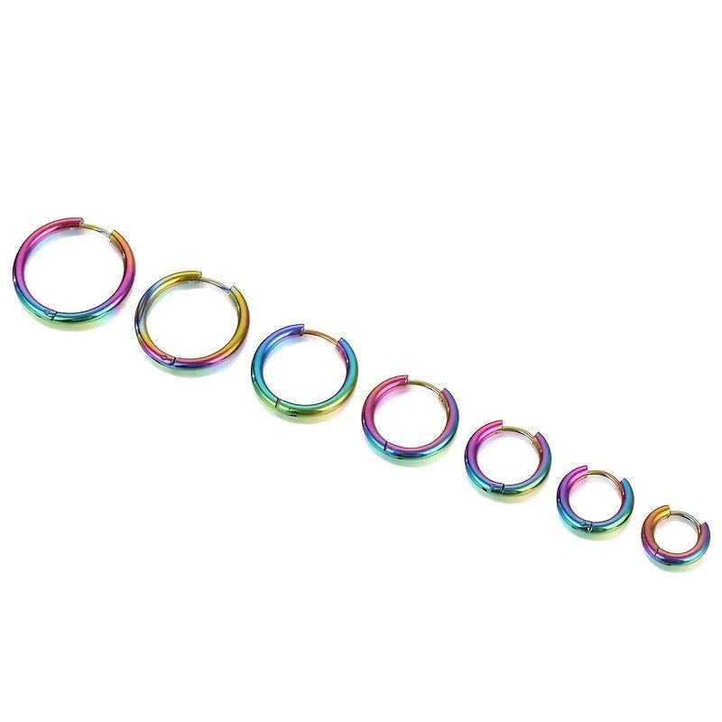 Stainless Steel 18K Plated Hoop Earrings - Daily Wear Accessories