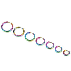Stainless Steel 18K Plated Hoop Earrings - Daily Wear Accessories