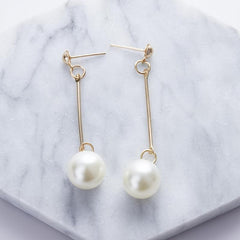 Long Chain Pearl Dangle Earrings for Women Birthday Anniversary