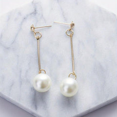 Long Chain Pearl Dangle Earrings for Women Birthday Anniversary