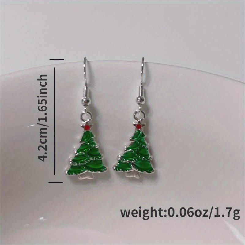 Christmas Tree Bell Enamel Dangle Earrings