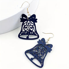 5 Pairs Christmas Snowflake Bell Flower Earrings Set