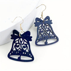 5 Pairs Christmas Snowflake Bell Flower Earrings Set