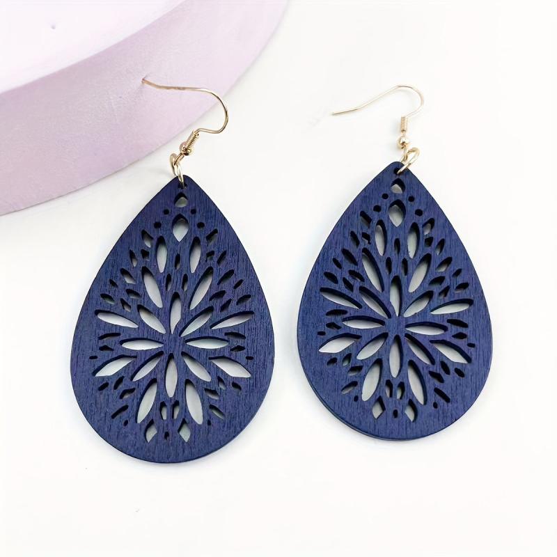 5 Pairs Christmas Snowflake Bell Flower Earrings Set