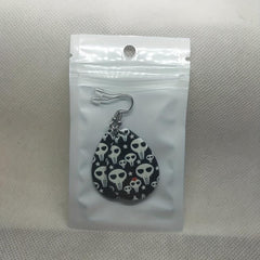 Halloween Skull Pattern Dangle Earrings Goth Style Acrylic Jewelry