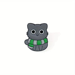 4pcs Cat Shape Anime Pin Set Cute Animal Theme Brooch Backpack Clothes Jewelry