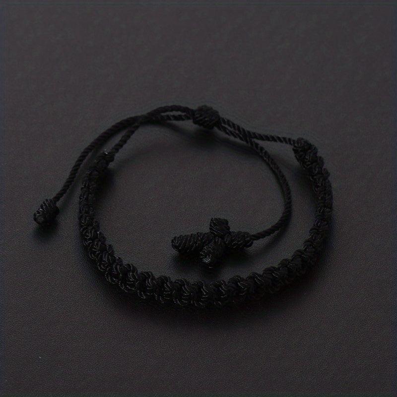 Cross Braided Women's Bracelet Rope Religious Hand Jewelry