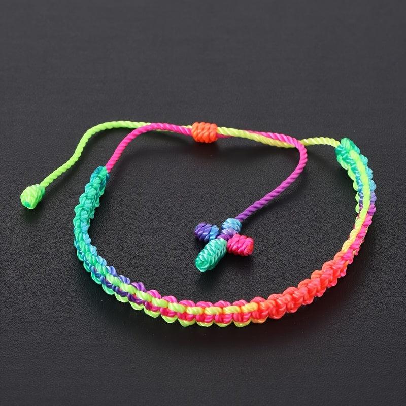 Cross Braided Women's Bracelet Rope Religious Hand Jewelry