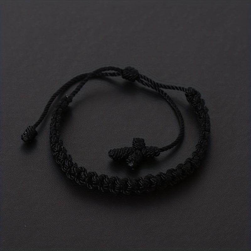 Cross Braided Women's Bracelet Rope Religious Hand Jewelry