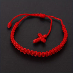Cross Braided Women's Bracelet Rope Religious Hand Jewelry