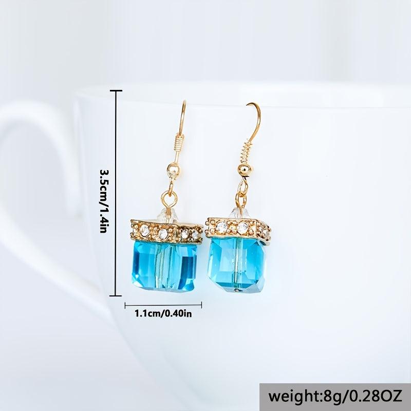 Zircon Inlaid Earrings Retro Style Jewelry Gift For Women