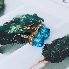 Zircon Inlaid Earrings Retro Style Jewelry Gift For Women