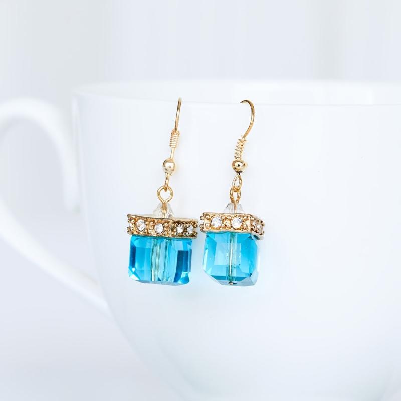 Zircon Inlaid Earrings Retro Style Jewelry Gift For Women