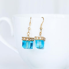 Zircon Inlaid Earrings Retro Style Jewelry Gift For Women