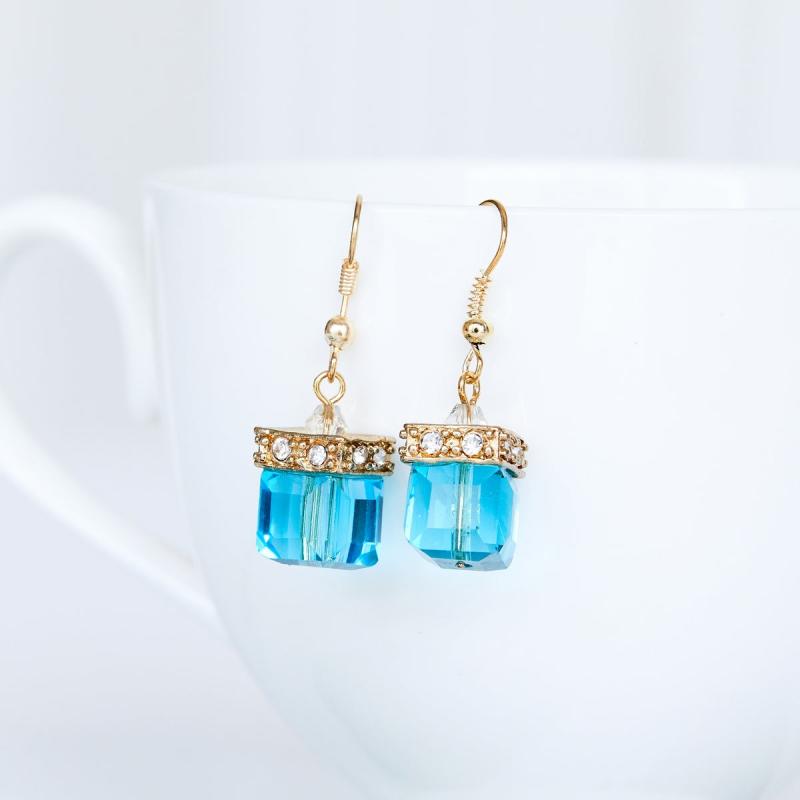 Zircon Inlaid Earrings Retro Style Jewelry Gift For Women