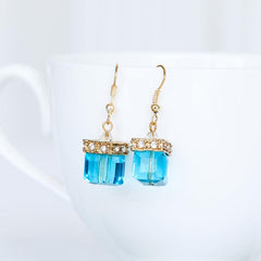 Zircon Inlaid Earrings Retro Style Jewelry Gift For Women