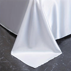 Silky Satin Flat Sheet Soft Flat Bed Sheet For Bedroom Guest Room