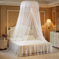 Round Ceiling Mosquito Net with Glow Butterfly Decoration String Lights