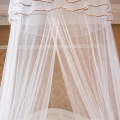 Round Ceiling Mosquito Net with Glow Butterfly Decoration String Lights