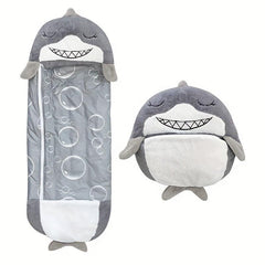 Kids 2-In-1 Cartoon Animal Sleeping Bag With Pillow