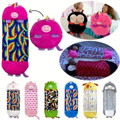 Kids 2-In-1 Cartoon Animal Sleeping Bag With Pillow