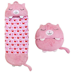 Kids 2-In-1 Cartoon Animal Sleeping Bag With Pillow
