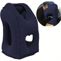 Inflatable Travel Pillow for Neck & Lumbar Support Reduces Pain & Improves Sleep