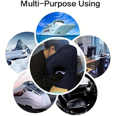 Inflatable Travel Pillow for Neck & Lumbar Support Reduces Pain & Improves Sleep