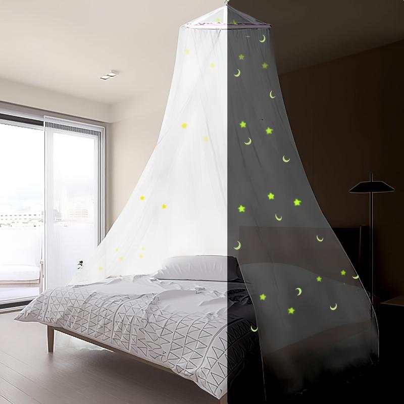 Fluorescent Mosquito Net Bed Canopy Pink Garden Camping Travel Halloween