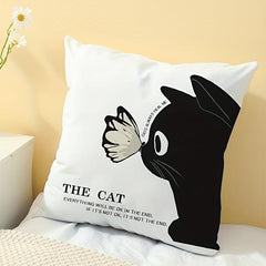 Butterfly Cat Soft Printed Pillow - Home Decoration Comfort