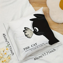 Butterfly Cat Soft Printed Pillow - Home Decoration Comfort