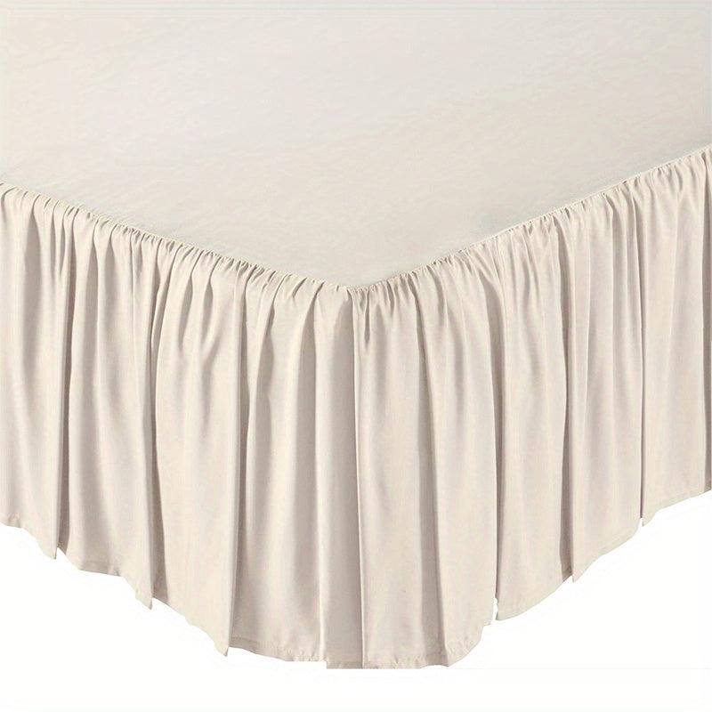 1pc Bed Skirt Elastic Ruffled Classic Style 15 Inches