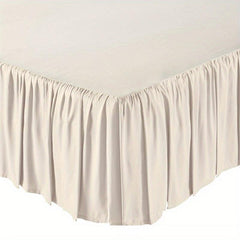 1pc Bed Skirt Elastic Ruffled Classic Style 15 Inches