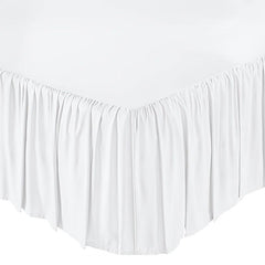 1pc Bed Skirt Elastic Ruffled Classic Style 15 Inches